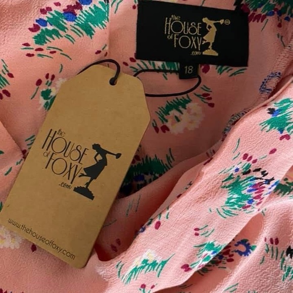 House of Foxy Floral Pink Women's Blouse - Picture 5 of 6